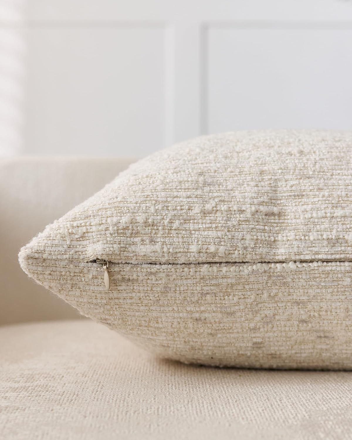 Speckled Bouclé Cushion Covers - Twin-Pack - Oatmeal, 30cm x 50cm