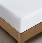 Vintage Washed Cotton Fitted Sheet Combo Set - White