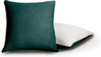 Teddy Sherpa European Pillowcases - Twin-Pack - Emerald Green - 65cm x 65cm