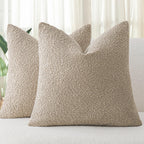 Boucle European Pillowcases - Oatmeal - Twin Pack