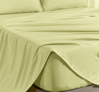 Vintage Washed Microfibre Sheet Set with Pillowcases - Lemon