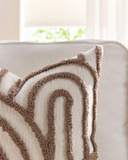Tufted Arch Cushion Covers - Twin-Pack - Brown, 45cm x 45cm