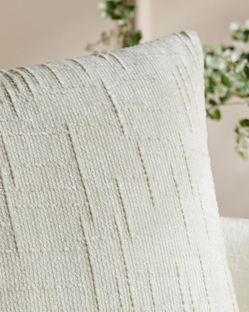 Chenille-Textured Cushion Covers - Twin-Pack - Ivory, 30cm x 50cm