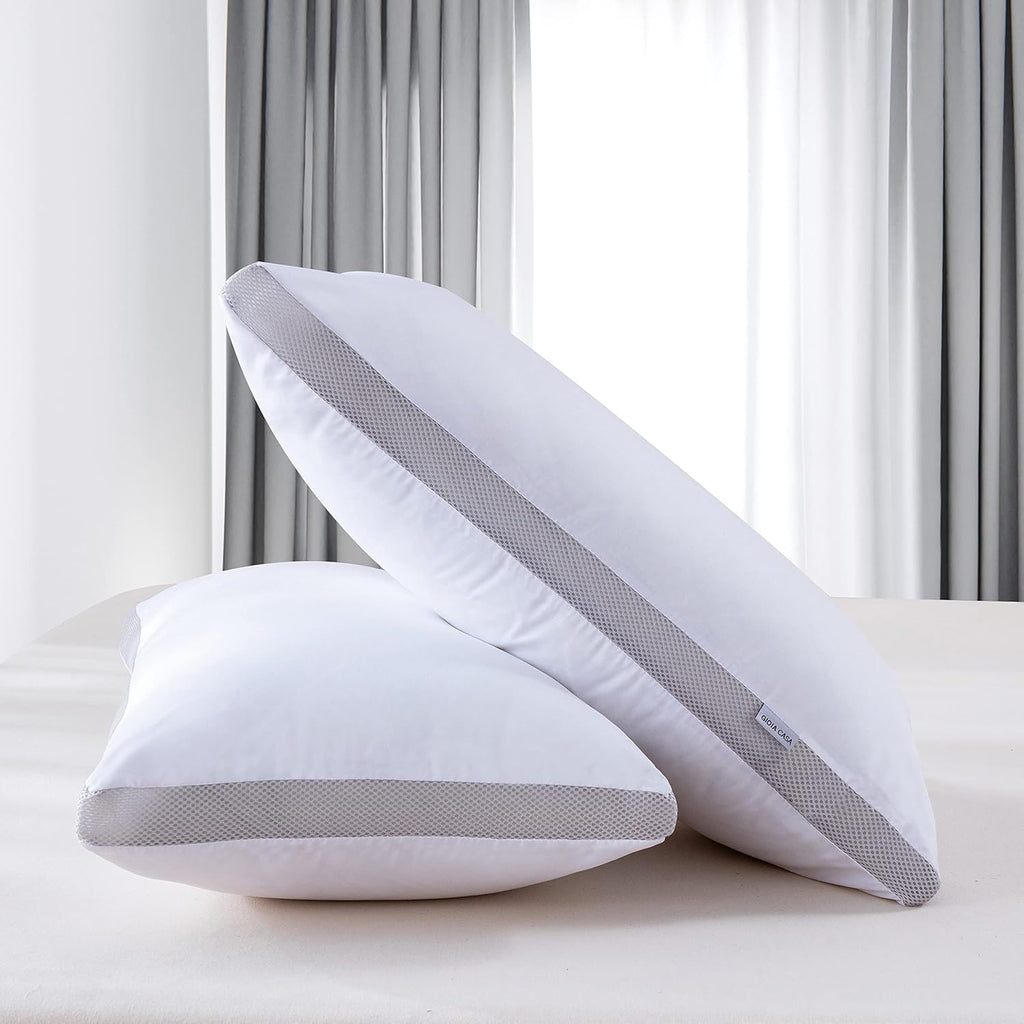 Twin-Pack Bamboo Microfibre Plush Down-Like Cooling Pillows