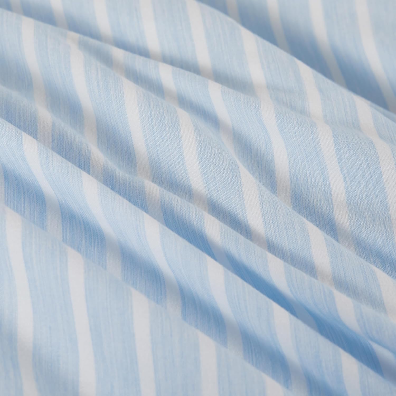 Yarn-Dyed Microfibre Stripe Quilt Cover Set - Blue