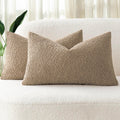 Bouclé Cushion Covers - Twin-Pack - Camel - 30cm x 50cm