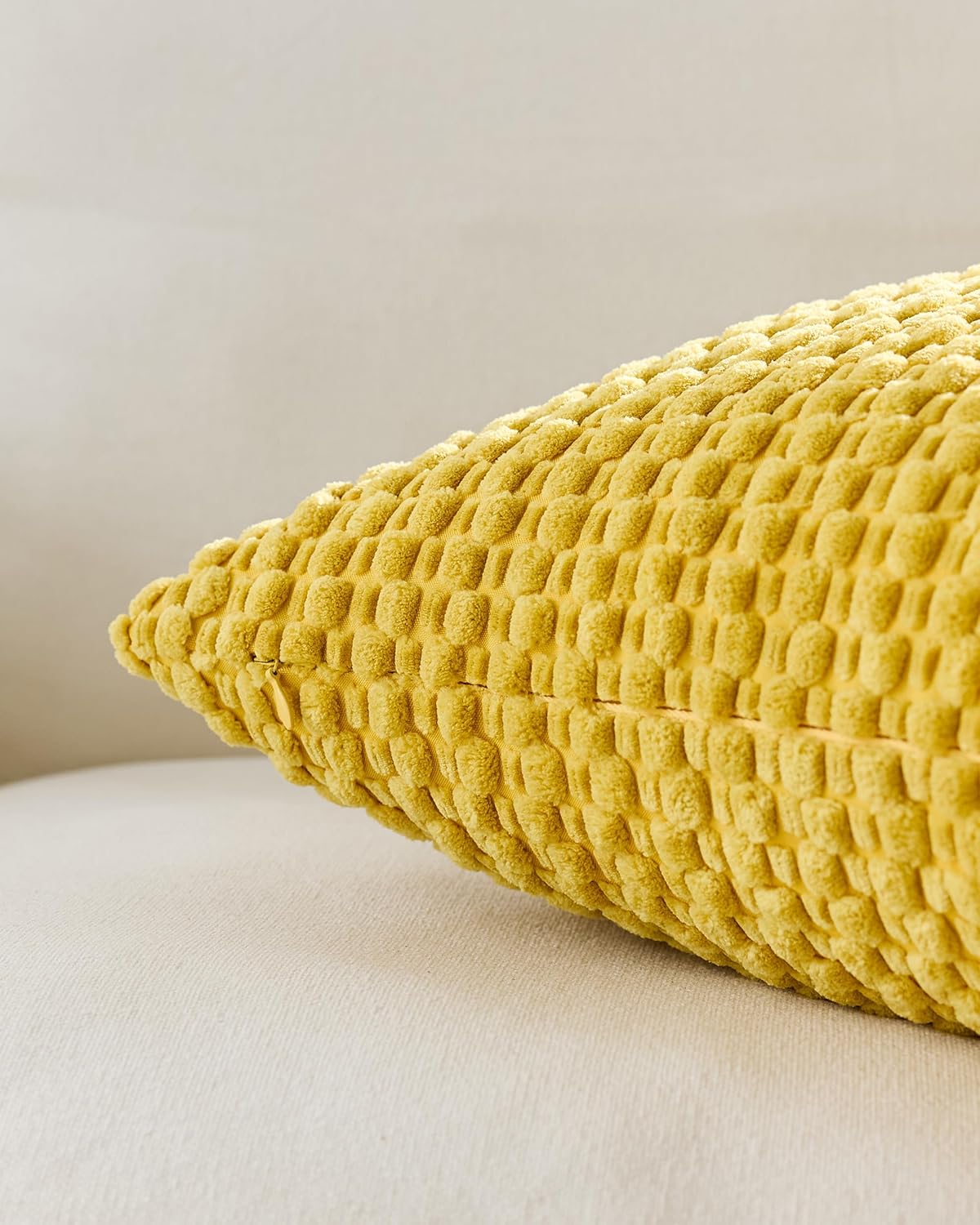 Bubble Corn Cushion Covers - Twin-Pack - Mustard, 30cm x 50cm
