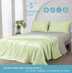 Ice Cooling Reversible Comforter/Blanket/Quilt - Green and Grey