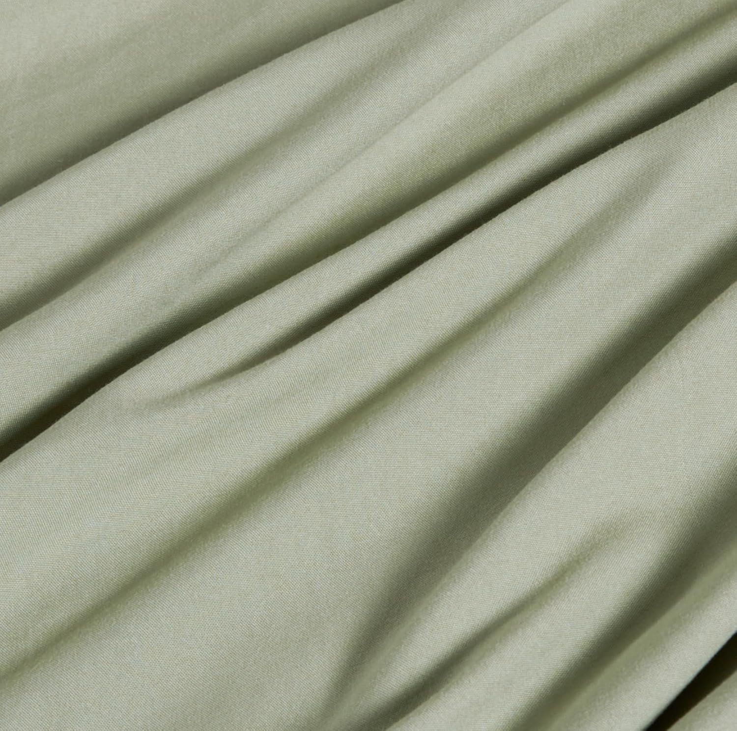 Vintage Washed Microfibre Quilt Cover Set - Eucalypt