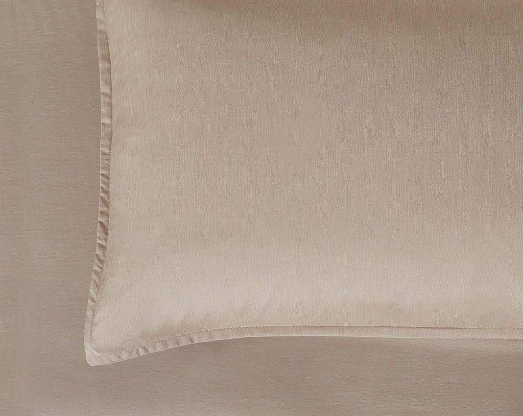 Bamboo Microfibre European Pillowcases - One Pair - Linen