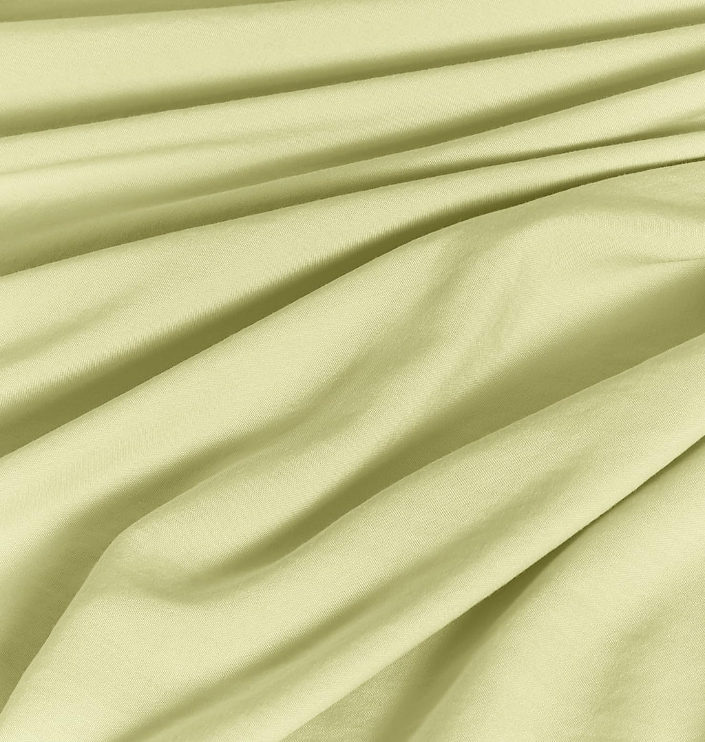 100% Vintage Washed Microfibre Fitted Sheet with Matching Pillowcases - Lemon
