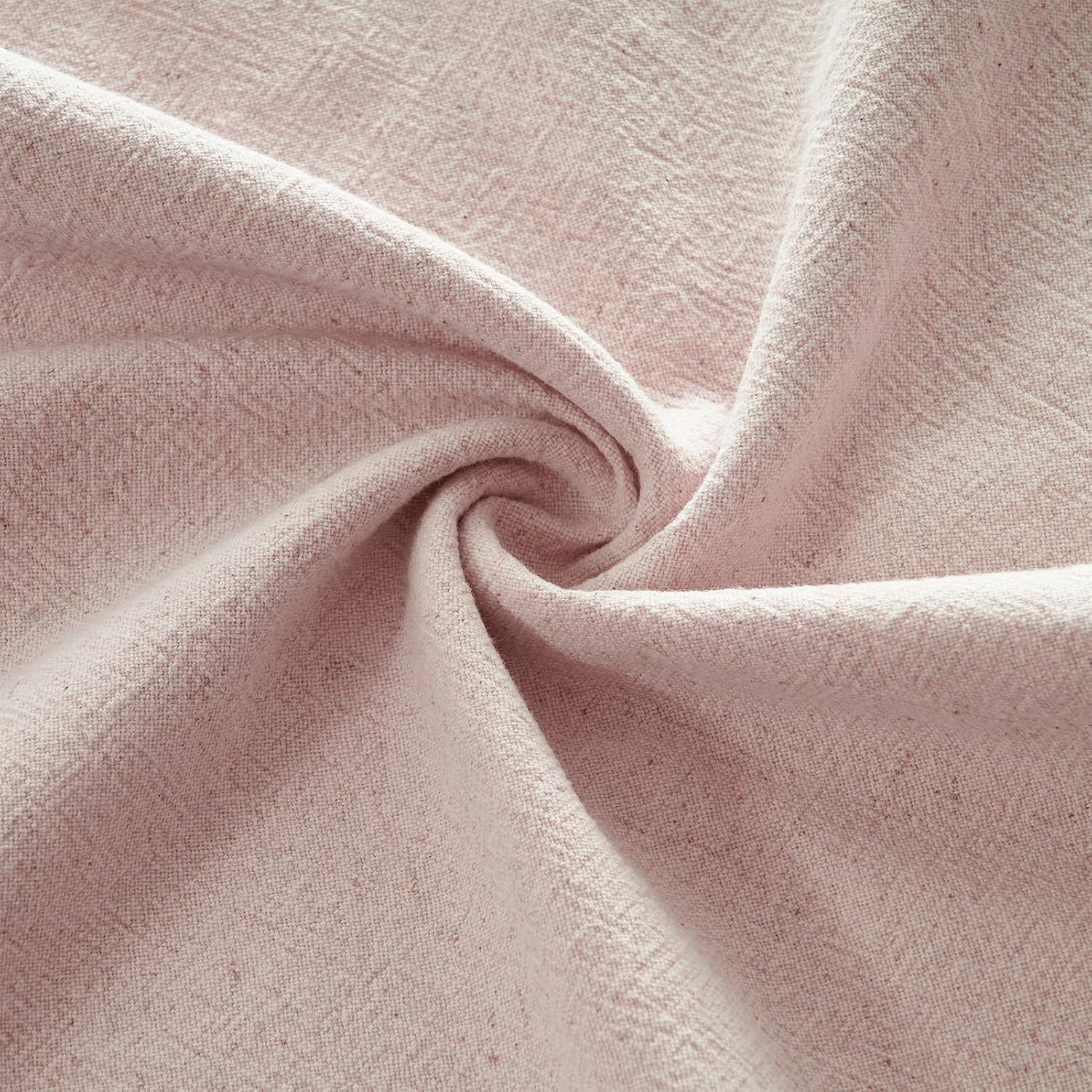 Linen-Cotton European Pillowcases - Soft & Breathable with Hidden Zipper Design - Pink, 65x65cm