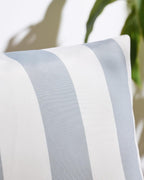 Striped Outdoor Waterproof Cushion Covers Silver 45x45cm