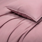 Vintage Washed Cotton Sheet Set with Matching Pillowcases - Rose
