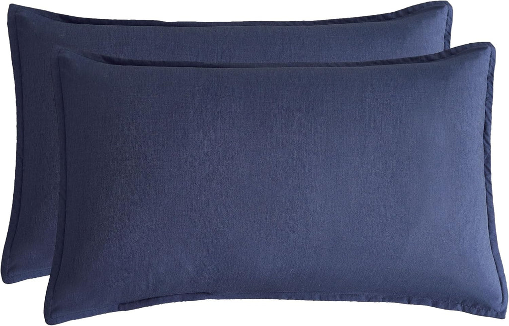 Gioia Casa Bamboo Microfibre Quilt Cover Set - Breathable, Moisture-Wicking & Hypoallergenic - Navy