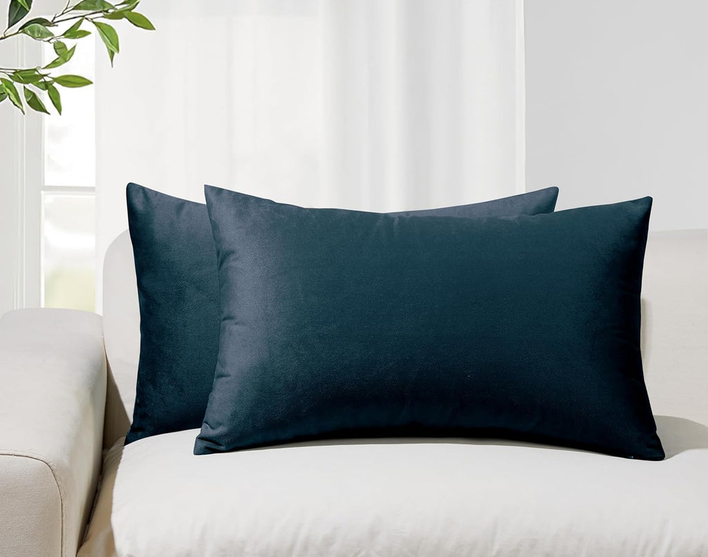 Velvet Cushion Covers - Twin-Pack - Dark Teal