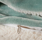 Teddy Sherpa Standard Pillowcases - Twin-Pack - Sage Green - 48cm x 73cm