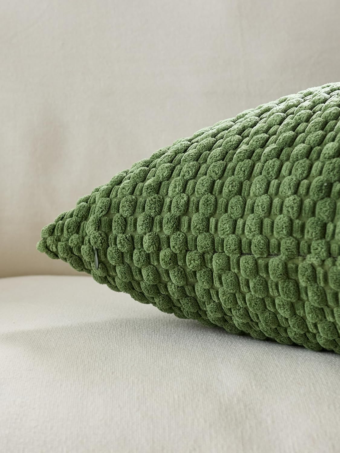 Bubble Corn Cushion Covers - Twin-Pack - Khaki Green, 45cm x 45cm