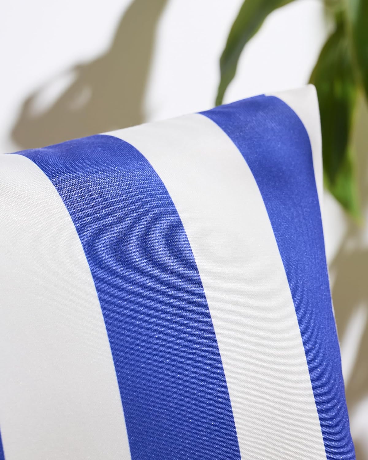 Striped Outdoor Waterproof Cushion Covers Royal Blue 45x45cm