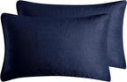Teddy Sherpa Standard Pillowcases - Twin-Pack - Navy Blue - 48cm x 73cm