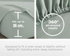 Vintage Washed Microfibre Sheet Set with Pillowcases - Sage