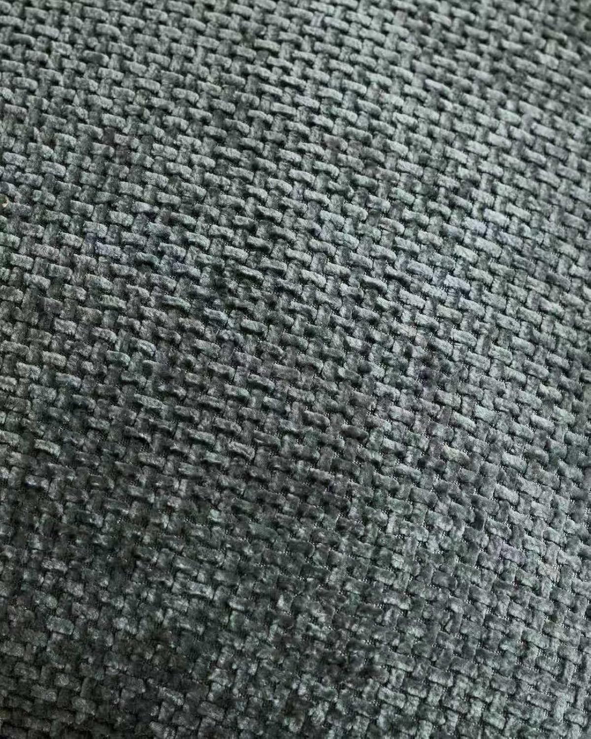 Chenille Grid Cushion Covers - Pack of 2 - Deep Green, 45cm x 45cm