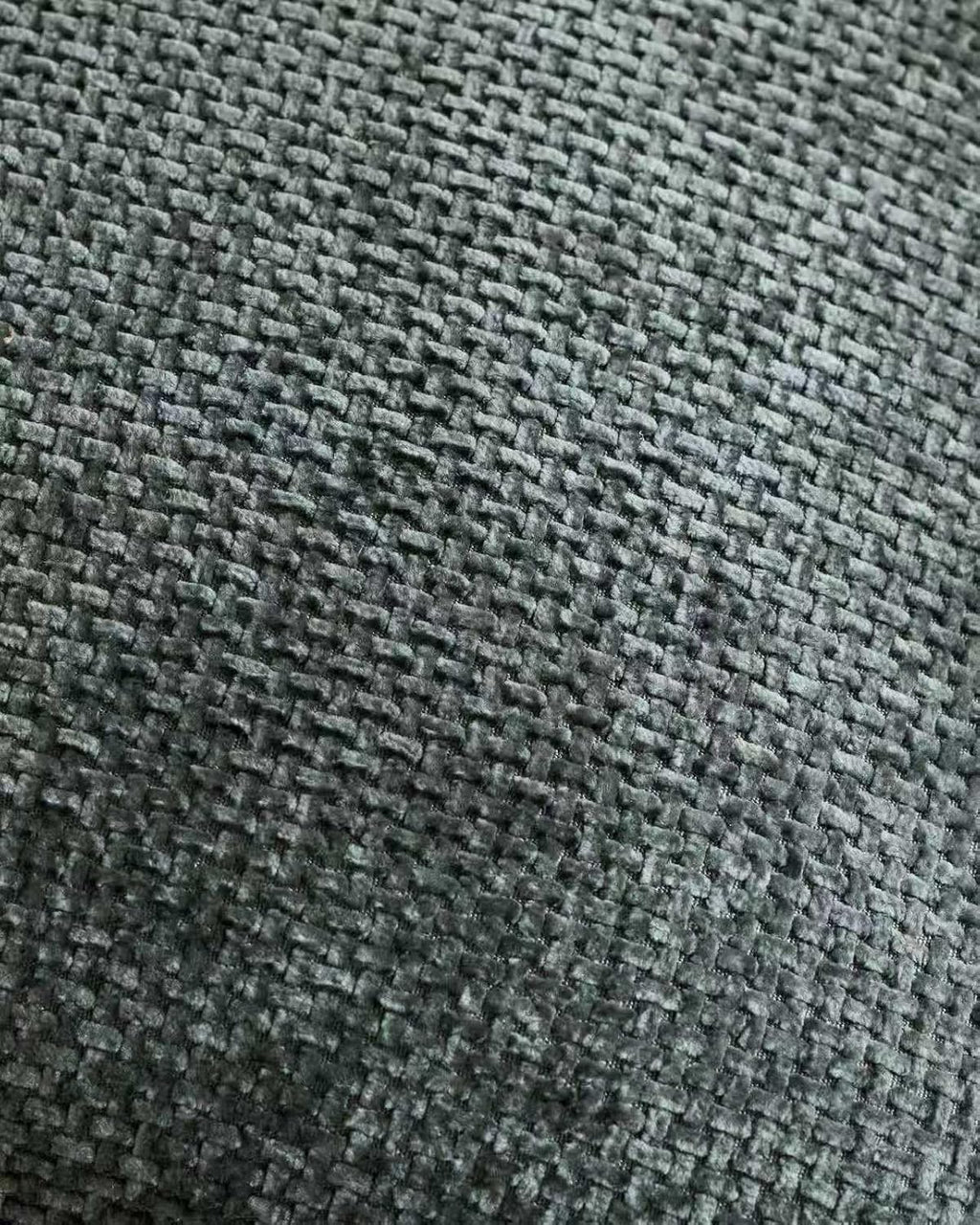 Chenille Grid Cushion Covers - Pack of 2 - Deep Green, 50cm x 50cm