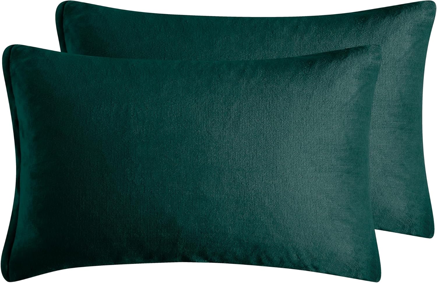 Teddy Sherpa Standard Pillowcases - Twin-Pack - Emerald Green - 48cm x 73cm