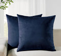 Velvet Cushion Covers - Twin-Pack - Navy Blue
