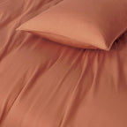 Vintage Washed Cotton Standard Pillowcases - Twin-Pack - Brick