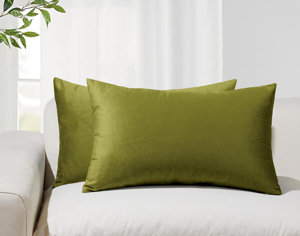 Velvet Cushion Covers - Twin-Pack - Green