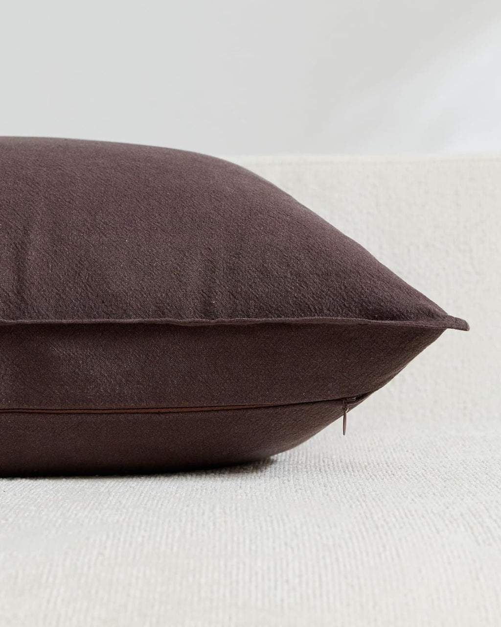 Linen & Cotton Blend Cushion Covers - Pack of 4 - Warm Brown, 30cm x 50cm