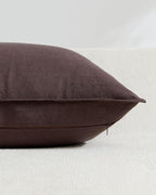 Linen & Cotton Blend Cushion Covers - Pack of 4 - Warm Brown, 30cm x 50cm