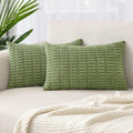 Boho Corduroy Cushion Covers - Twin-Pack - Sage Green - 30cm x 50cm