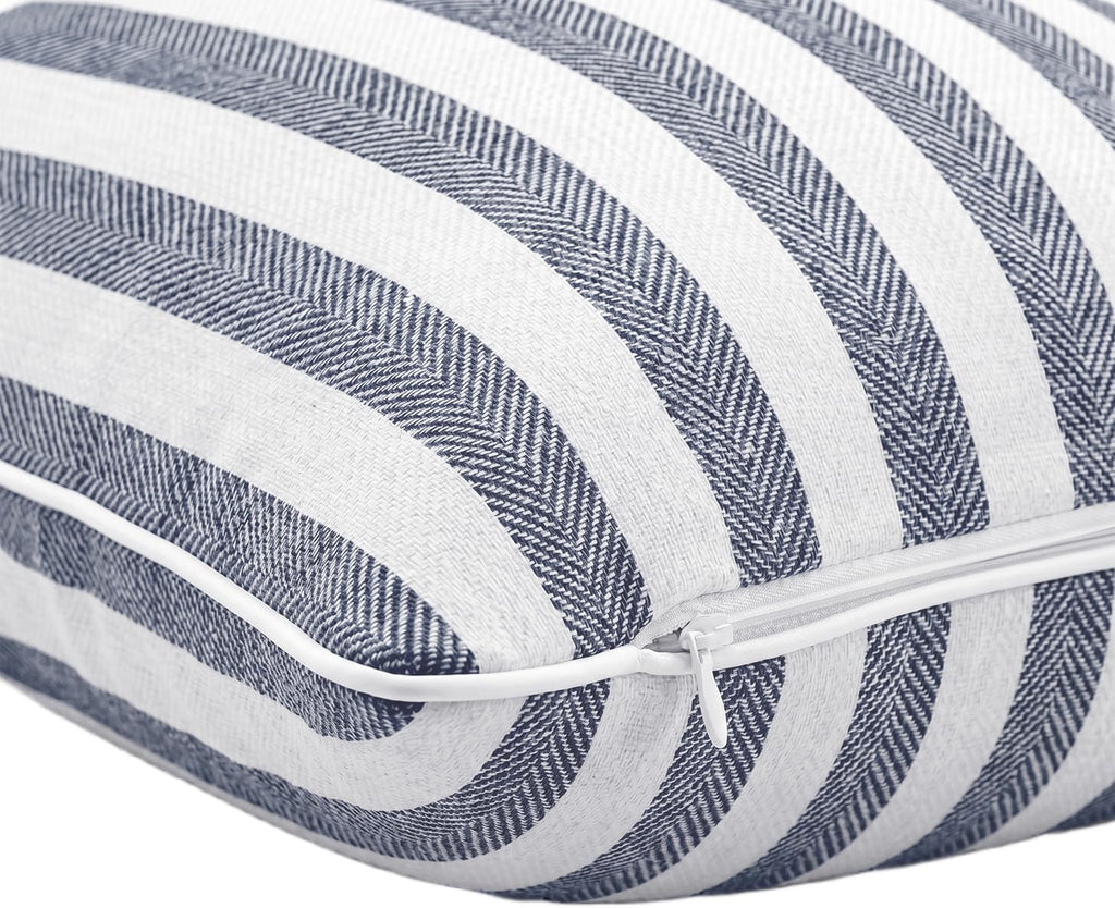 2-Pack Yarn-Dyed Linen-Cotton Cushion Covers - Navy - 45x45cm