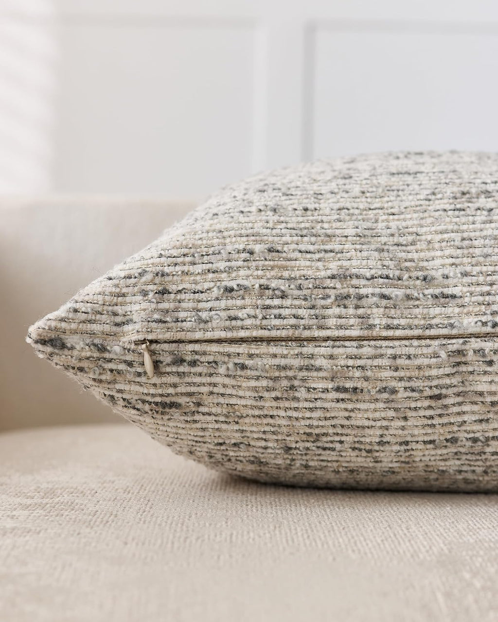 Speckled Bouclé Cushion Covers - Twin-Pack - Grey, 30cm x 50cm