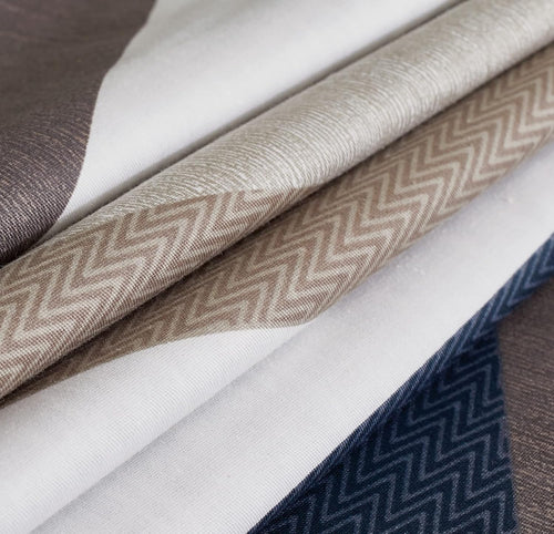 100% Cotton 250TC Reversible Quilt Cover Set - Oliver