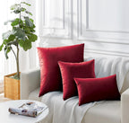 Velvet Cushion Covers - Twin-Pack - Red