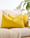 Outdoor Waterproof Cushion Covers - Yellow, 30x50cm