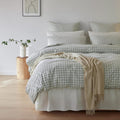 Yarn-Dyed Vintage Washed Cotton Quilt Cover Set - Sage