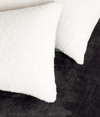 Teddy Sherpa Standard Pillowcases - Twin-Pack - Charcoal - 48cm x 73cm