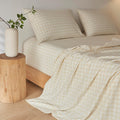 Yarn-Dyed Vintage Washed Cotton Sheet Set - Oatmeal