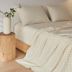 Yarn-Dyed Vintage Washed Cotton Sheet Set - Oatmeal