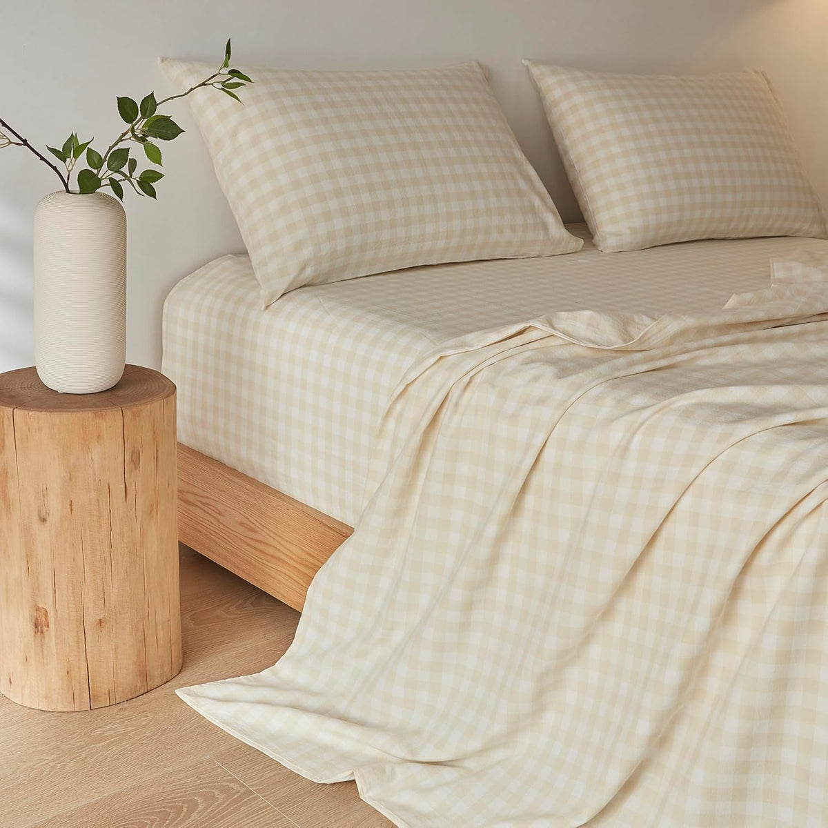 Yarn-Dyed Vintage Washed Cotton Sheet Set - Oatmeal