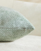Chenille Grid Cushion Covers - Pack of 2 - Sage, 50cm x 50cm