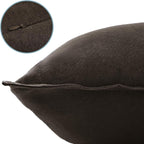 Linen & Cotton Blend Cushion Covers - Twin-Pack - Dark Brown