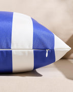 Striped Outdoor Waterproof Cushion Covers Royal Blue 45x45cm