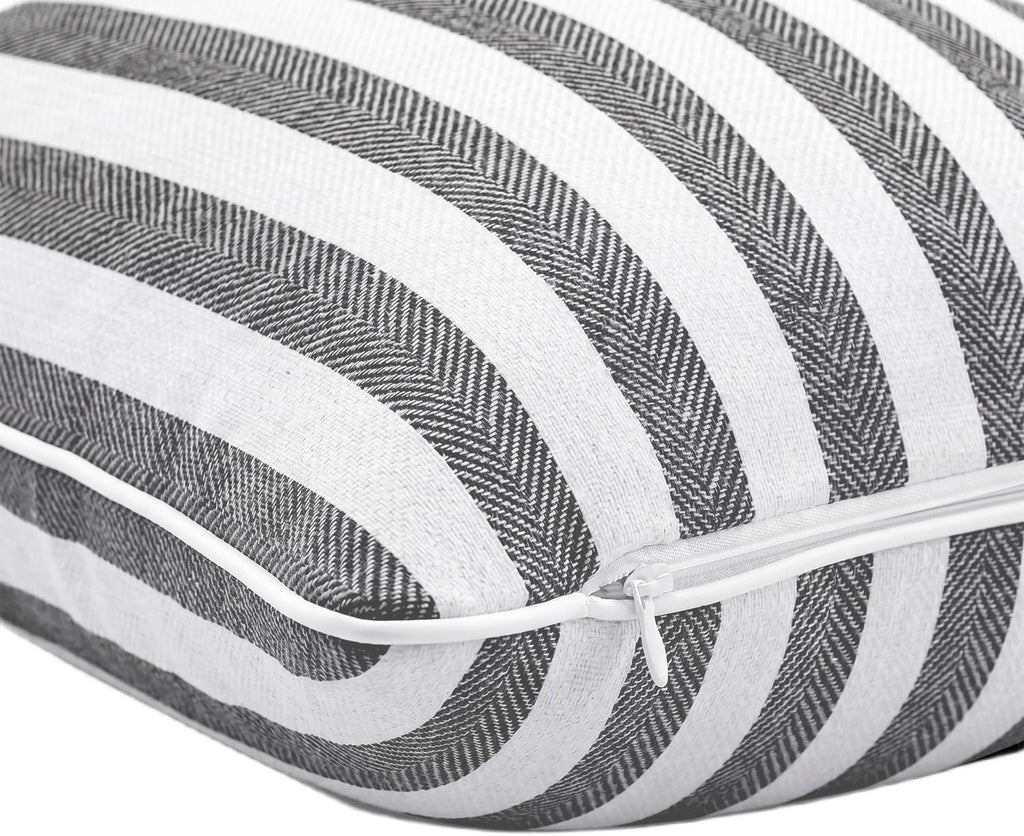 2-Pack Yarn-Dyed Linen-Cotton Cushion Covers - Black - 45x45cm
