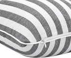 2-Pack Yarn-Dyed Linen-Cotton Cushion Covers - Black - 45x45cm