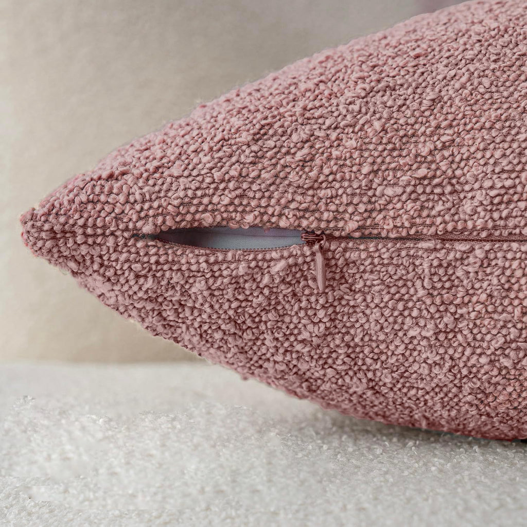 Boucle European Pillowcases - Pink - Twin Pack